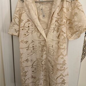 Topshop Ivory Lace Dress